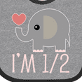 thumbnail image 4 of Inktastic Half Birthday Cute Elephant Girls Baby Bib, 4 of 4