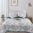 thumbnail image 2 of Black and White Duvet Cover Set Queen Vintage Peony Floral Bedding Shabby White Floral Quilt Cover Set Farmhouse Bedding 100% Cotton Comforter Cover Set with Zipper Closure 3Pcs, Queen Size, 2 of 18