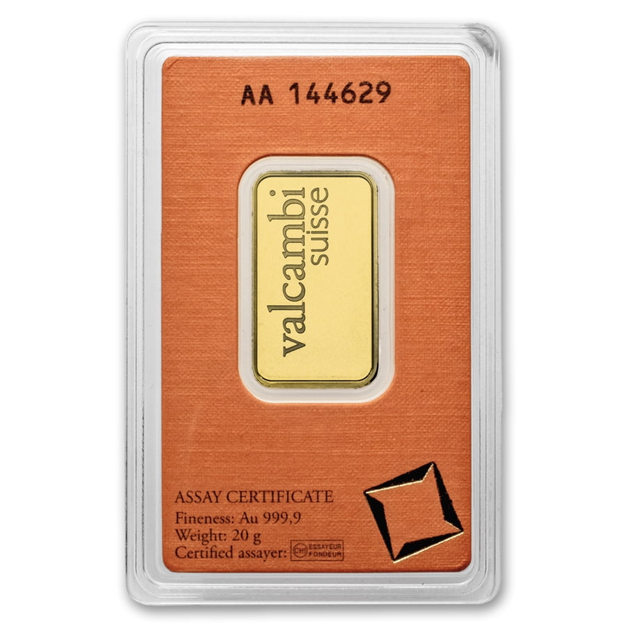 20 gram Gold Valcambi Bar w/ Assay - Walmart