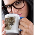 thumbnail image 2 of 3drose, Mountain Lion or Cougar., 15oz Two-tone Blue Mug, 2 of 6