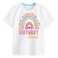 thumbnail image 4 of Hessimy Girls' Short Sleeve Shirts Kids Crewneck T-Shirts Summer Tops Basic Tees(White,5-6 Years), 4 of 4