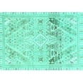 thumbnail image 1 of Ahgly Company Indoor Rectangle Abstract Turquoise Blue Modern Area Rugs, 7' x 10', 1 of 4
