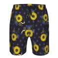 thumbnail image 4 of Naloa Sunflowers Men's Beach Shorts, Surfing shorts, Swim trunks, Quick Dry Swim Trunks for Surfing Beach Fun - 3X-Large, 4 of 9