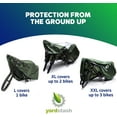 thumbnail image 5 of YardStash Bicycle Cover XL: Extra Large Size for Beach Cruiser Cover, 29er Mountain Bike Cover, Electric Bike Cover, Multiple Kids' Bike Cover and Cover for Bikes with Baskets, Child Seats or Racks, 5 of 9
