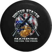 United States Marines Seal American Flag Military Veteran Spare Tire Cover fits Jeep RV 29 Inch