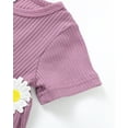 thumbnail image 5 of Baby Girl Clothes Toddler Girls Outfits Ruffle Daisy Shirt Tops Denim Ripped Jeans Set 9-12 Month Girls Clothes, 5 of 6