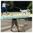 thumbnail image 2 of VIVAGLORY Laisse pour Chien Twingrip, Laisse pour Chien à Double Poignée pour l'Entraînement et la Marche avec Poignée de Circulation et 2 Boucles, Contrôle de la Circulation Réfléchissant Robuste pour Chiot Animal de Compagnie, 4 Pieds x 1 Po, Bleu Lac, 2 of 6