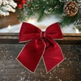 thumbnail image 3 of Fabric Christmas Bow Gold Flocking Velvet Senior Christmas Tree Pendant Hanging Decoration Decoration Props, 3 of 5