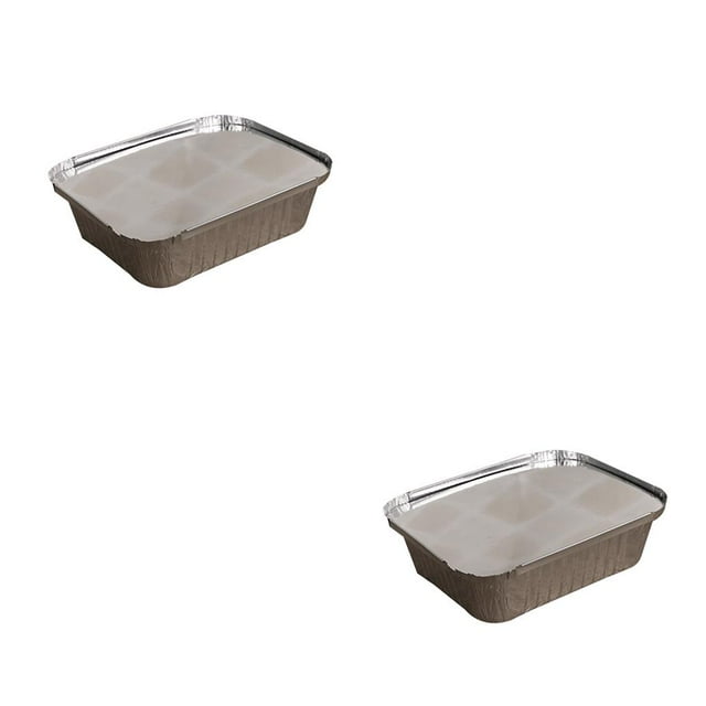jesticaly 10 Pcs Barquettes en Papier D\'aluminium Fournitures de Cuisine Contenants pour Emporter Contenant Alimentaire Résistant à la Chaleur Outils pour la Maison Poêle à Usage Unique 230ml Couvercle 2Ensemble