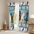 thumbnail image 3 of jejeloiu Retro Boho Aztec Black Out Curtains,Rustic Farmhouse Tribal Curtains Pack of 2 (42x63 Each),Farm Animal Horse Bedroom Curtains For Teens,Microfiber Bedroom Decor, 3 of 6