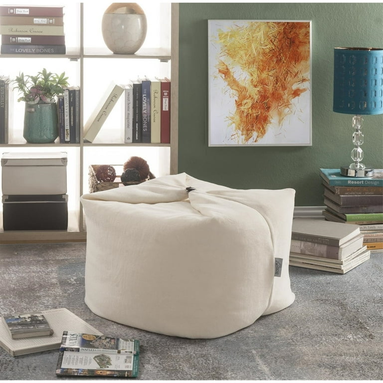 Loungie Magic Pouf Beanbag Microplush Fabric 3 in 1 Convertible
