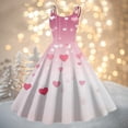 thumbnail image 2 of LWavelet 2026 Valentine's Romantic Heart Dress Women, Off-shoulder Print Wrap Flowy Sundresses Casual Trendy White 2XL, 2 of 4