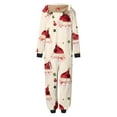 thumbnail image 4 of HomeDM Matching Christmas Onesie Pajamas for Family, Hooded One Piece Vacation PJs, Cute Printed Holiday Loungewear（Women Size S）, 4 of 6