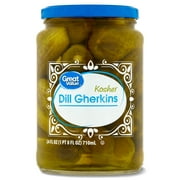 Great Value Kosher Dill Gherkins Pickles, 24 oz