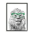 thumbnail image 2 of Stupell Industries Lion Wearing Glasses Wildlife Animals & Insects Painting Gray Framed Art Print Wall Art, 2 of 5