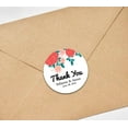 thumbnail image 3 of Darling Souvenir Personalized Bride Groom Names And Date Envelope Seals Round 45 Pcs Rose Floral Thank You Stickers-White, 3 of 4