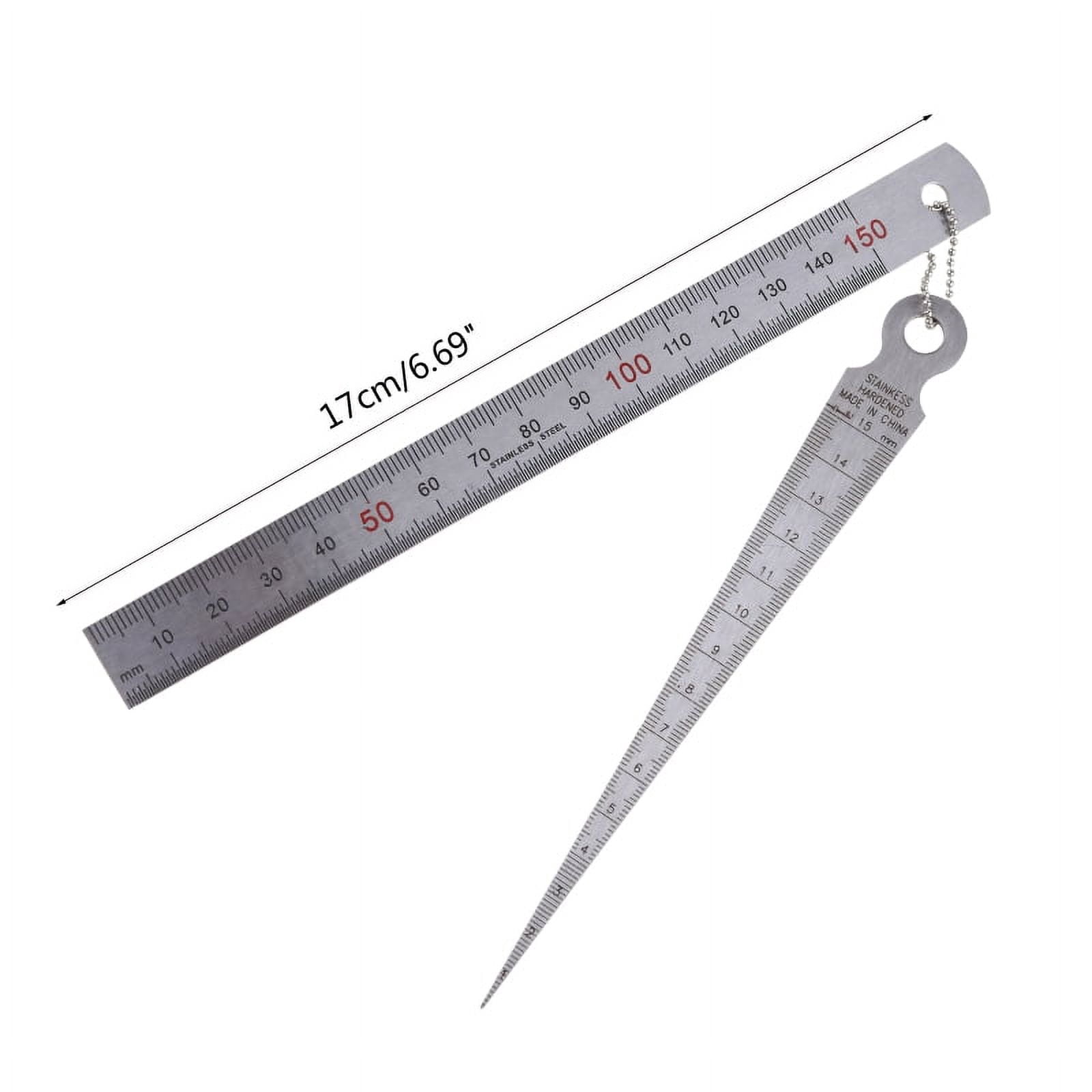 Taper Gauge Depth for Gap Ruler Wedge Feeler 1-15mm Stainless Steel Hole Inspect R7UA ,Easy to Use