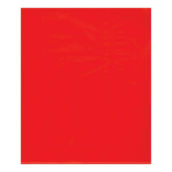 Office Depot® Brand Flat 2-Mil Poly Bags, 15" x 18", Red, Case Of 1,000