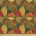 thumbnail image 2 of Ambesonne Autumn Fabric by the Yard Upholstery, Tangerine Tone Forest Trees, 10 Yards, Multicolor, 2 of 5