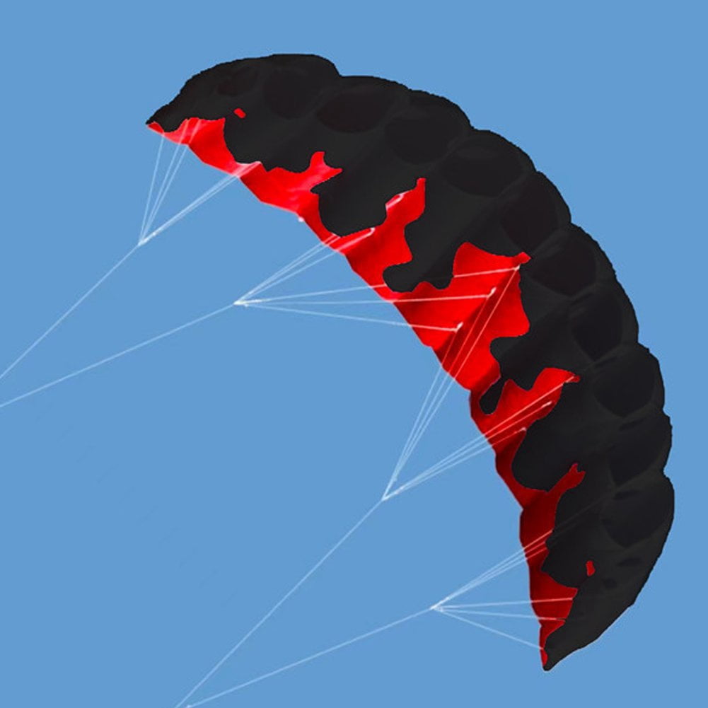 Vjnyvs Flame Design Parachute Kite Double Line Stunt Soft Parafoil Kite Surfing Sport Kites for Outdoor Beach Activity Games for Adults
