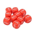 thumbnail image 4 of 20Pcs Fraction  Class Set, Numbered  Plastic 6 Sided Faceted Table Game Accessories For Kids Math Practice, 4 of 8