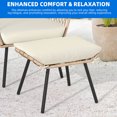thumbnail image 4 of Uforic Wicker Egg Chair with Ottoman and Cushions, Beige Outdoor Basket Chair with Stand, 4 of 9