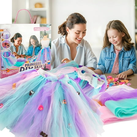 Arts and Crafts for Kids, Princess Girls Dress Crafts Kit, Girl Toys Ages 3 4 5 6 7 8 9 10 11 12 Year Old Christmas Birthday Gifts
