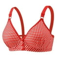 thumbnail image 1 of WRKEKC Front Closure Wireless Bra for Women Lace Adjustable Straps Breathable Comfortable Everyday T-Shirt Bra Support Lightly Padded Full Coverage Soft Cup, 1 of 5