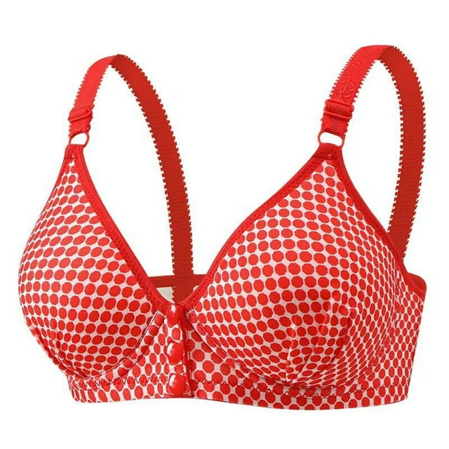 WRKEKC Front Closure Wireless Bra for Women Lace Adjustable Straps Breathable Comfortable Everyday T-Shirt Bra Support Lightly Padded Full Coverage Soft Cup