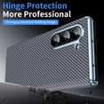 thumbnail image 4 of Allytechgroup Slim Phone Case for Samsung Galaxy Z Fold5, Luxury Carbon Fiber Shockproof Anti-Scratch Rugged Bumper Hybrid Case Cover for Galaxy Z Fold 5, Black, 4 of 7