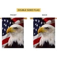 thumbnail image 3 of Eagle on American Flag Large House Flag Vertical Double Sided 28 x 40 Inch Spring Summer Burlap Yard Outdoor Decor, 3 of 4