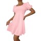 thumbnail image 4 of Vestidos de verano para mujer Vestido largo hasta la rodilla casual de manga corta de color sólido Pompotops ghjkhdj11371, 4 of 7