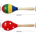 thumbnail image 5 of 4 pcs Maracas, lyfLux 2 Styles Maracas Hand Percussion Instruments (Red and Fancy Colors), 5 of 9