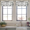 thumbnail image 3 of LALILO Kitchen Curtain Valance Herringbone Chevron Rod Pocket Window Curtain 52"x 18" Set of 2, 3 of 5