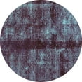 thumbnail image 1 of Ahgly Company Machine Washable Indoor Round Oriental Turquoise Blue Traditional Area Rugs, 3' Round, 1 of 4