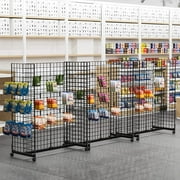 bonnlo Easy To Assembel Gondola Wire Grid Panel Tower additional hooks, 48 x 24 x 60, Black