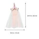 thumbnail image 4 of 1 pieza de velo para el cabello con diseño de unicornio, tocado de fiesta, accesorios para el cabello de hadas para niños, patrón 3, 4 of 5