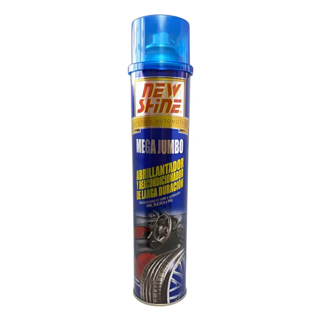 Abrillantador New Shine Mega Jumbo Azul 676 ml | Cuidado para Plásticos y Vinil Automotriz