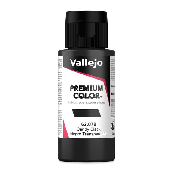 Vallejo Premium Airbrush Colors - 60 ml, Candy Black