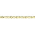 thumbnail image 3 of Solid 10k Yellow Gold 4mm Concave Figaro Chain Necklace 16" - with Secure Lobster Lock Clasp, 3 of 5