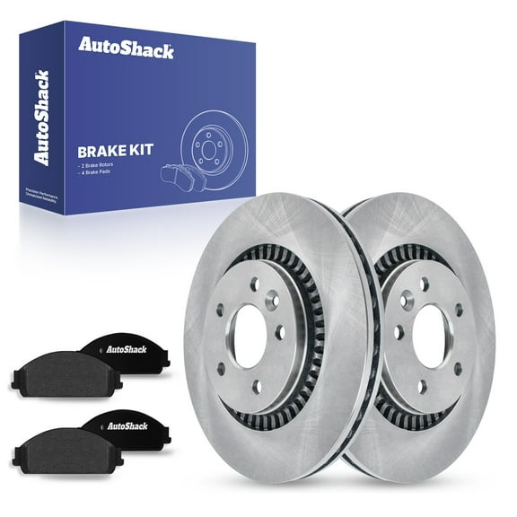 AutoShack 12.41" (315.2 mm) Front Vented Brake Rotors   Ceramic Brake Pads | Replacement for 2008-2009 Ford Taurus 2008-2009 Ford Taurus X 2008-2009 Mercury Sable | 6-PC Brake Kit