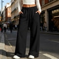 thumbnail image 2 of jjayotai Womens Wide Leg Fleece Lined Sweatpants | Winter Lounge Travel Pants Fall Fashion Outfits 2026 Clothes with Pockets, 2 of 6