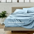 thumbnail image 3 of Bare Home Premium 1800 Collection 3-Piece Bed Sheet Set, Twin, Light Blue, 3 of 10