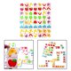 thumbnail image 1 of Juego de bloques de dominó de madera de 28 piezas, juego de bloques de construcción de colores, animal de frutas, 1 of 2