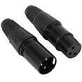 thumbnail image 2 of 80 Unids 3Pin Xlr Macho A Hembra Cable de Extensión de MicróFono Cables de MicróFono Enchufe de Audio Adaptador, 2 of 4