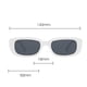 thumbnail image 1 of Gafas de sol rectangulares para mujer, protección UV, gafas de playa para viajes (blanco) Likrtyny Para estrenar, 1 of 7