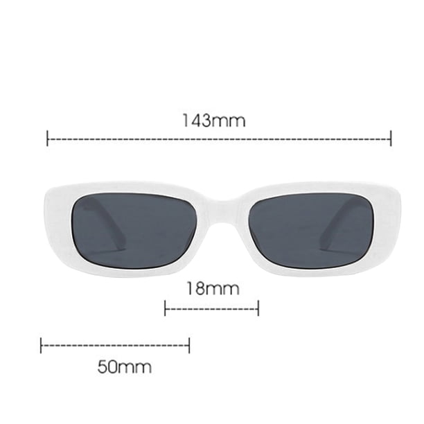 Gafas de sol rectangulares para mujer, protección UV, gafas de playa para viajes (blanco) Likrtyny Para estrenar