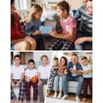 thumbnail image 5 of Pogiun Boys Pajama Pants Soft Micro Fleece PJ Bottoms for Kids Printed Plaid Design Boy's Sleepwear Black/Red 14-16y, 5 of 6