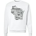 thumbnail image 2 of Inktastic Wisconsin State Word Salad Adult Sweatshirt, 2 of 4