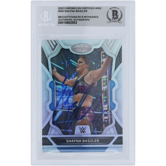 Shayna Baszler WWE Autographed 2022 Panini Chronicles Certified #240 Beckett Fanatics Witnessed Authenticated Card - Fanatics Authentic Certified
